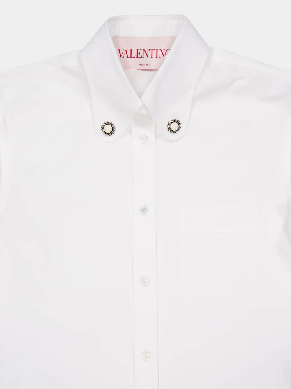 Optic White Cotton Poplin Shirt sold by Fashion Clinic product image thumbnail 3