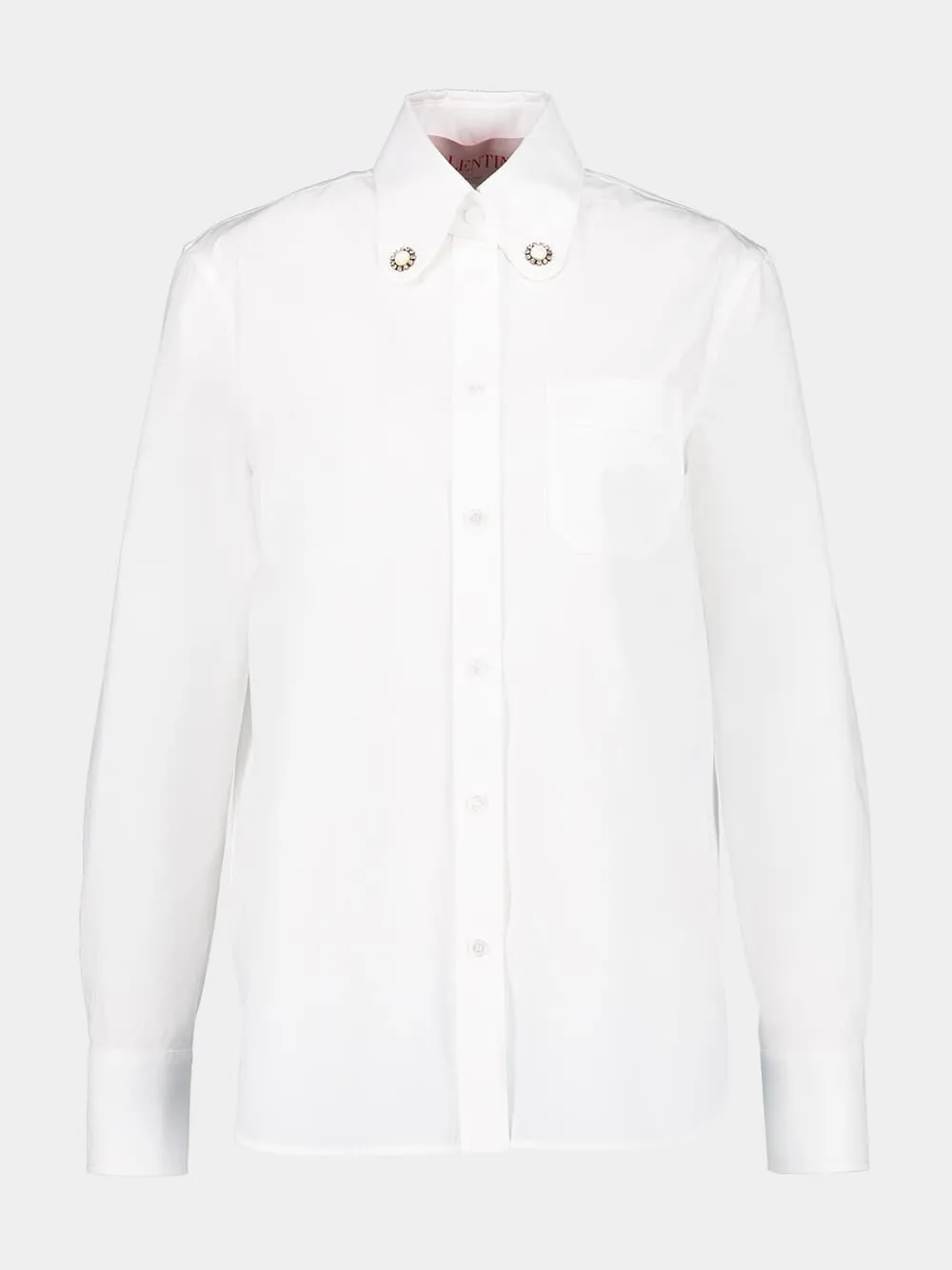 Optic White Cotton Poplin Shirt sold by Fashion Clinic