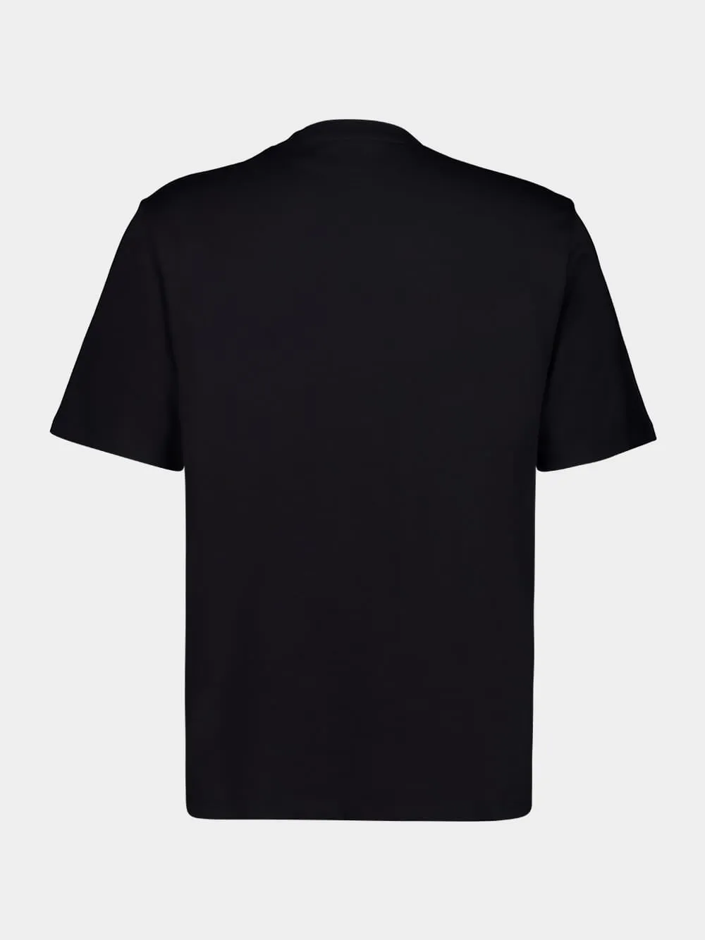 Black Staggered Logo Cotton T-Shirt sold by Fashion Clinic product image thumbnail 2