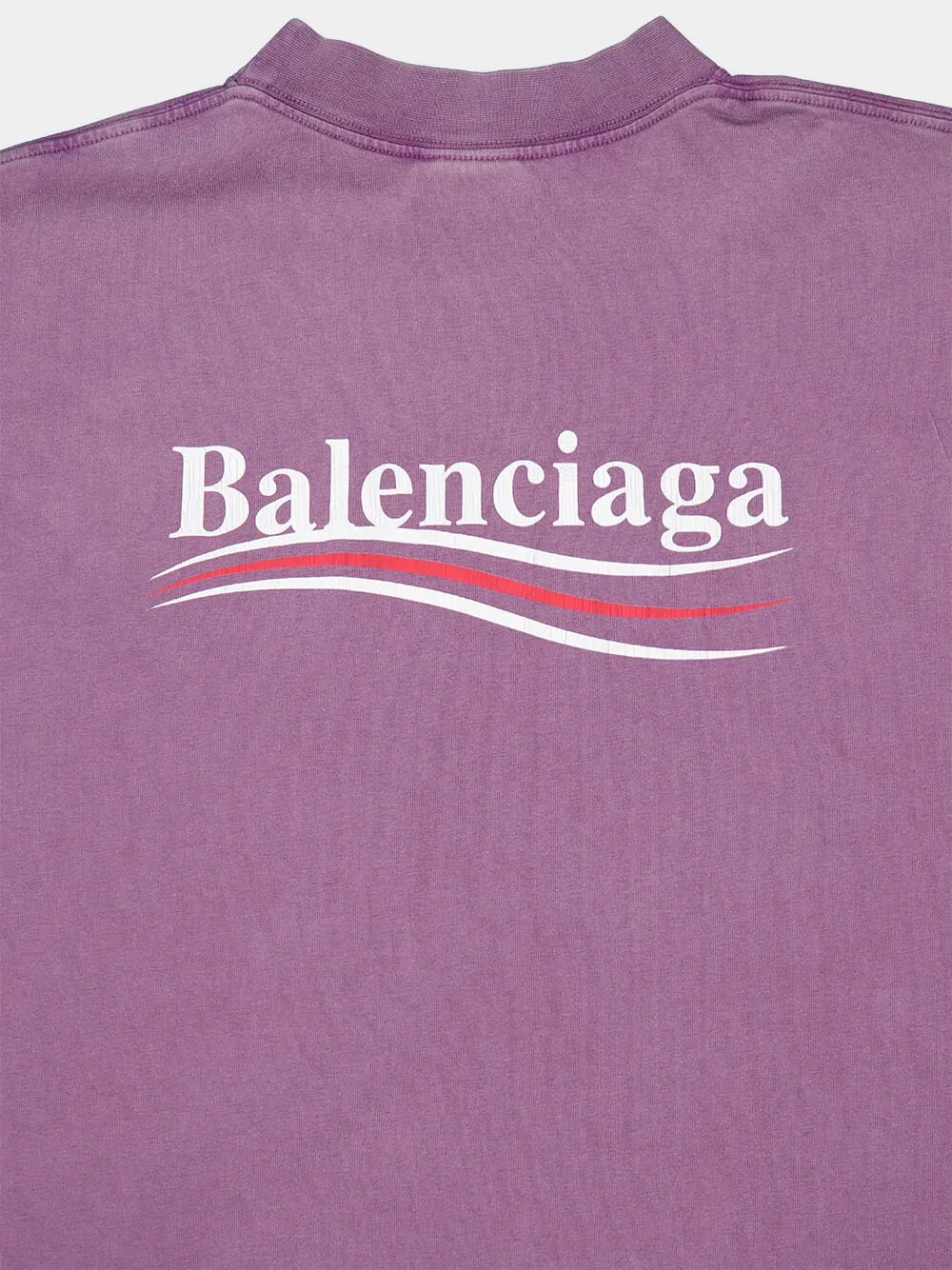 Political Campaign T-Shirt in Faded Purple sold by Fashion Clinic product image thumbnail 4