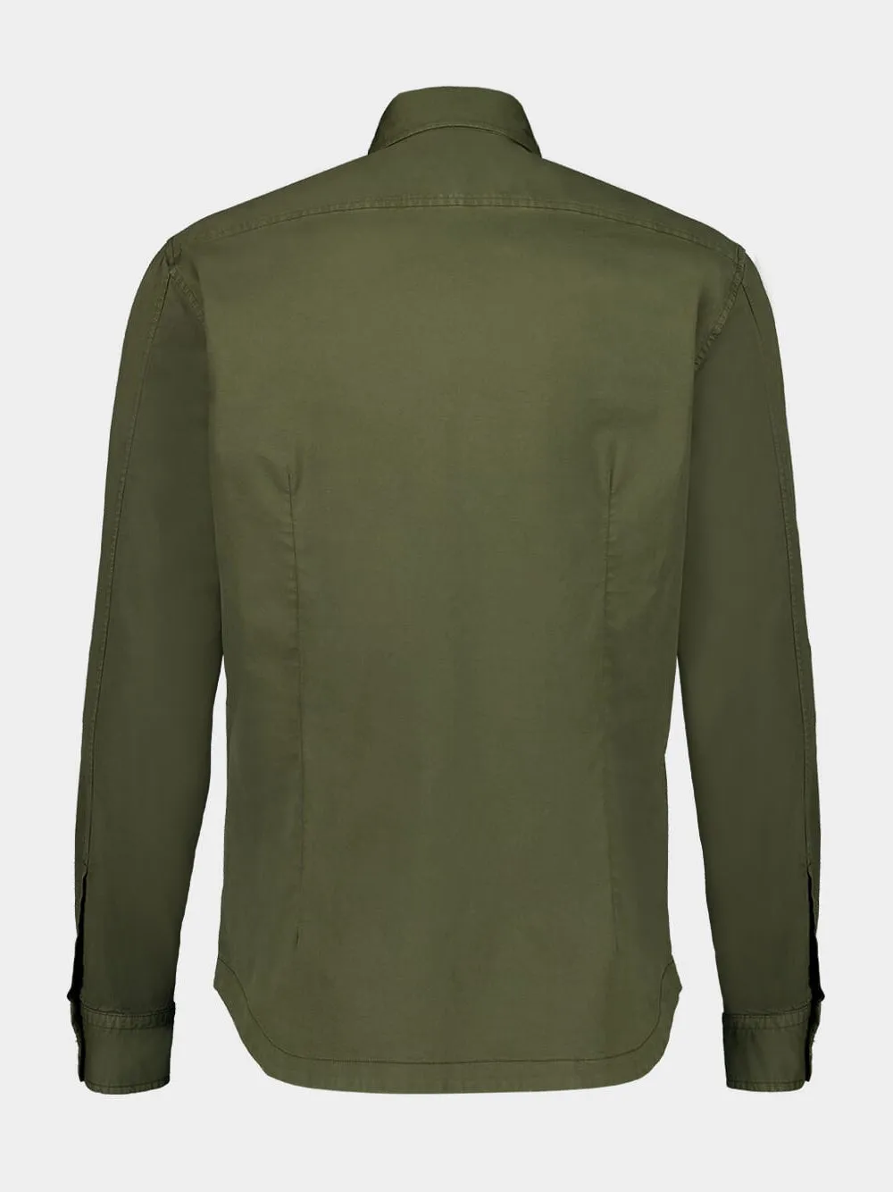 Khaki Cotton Overshirt with Pockets sold by Fashion Clinic product image thumbnail 2