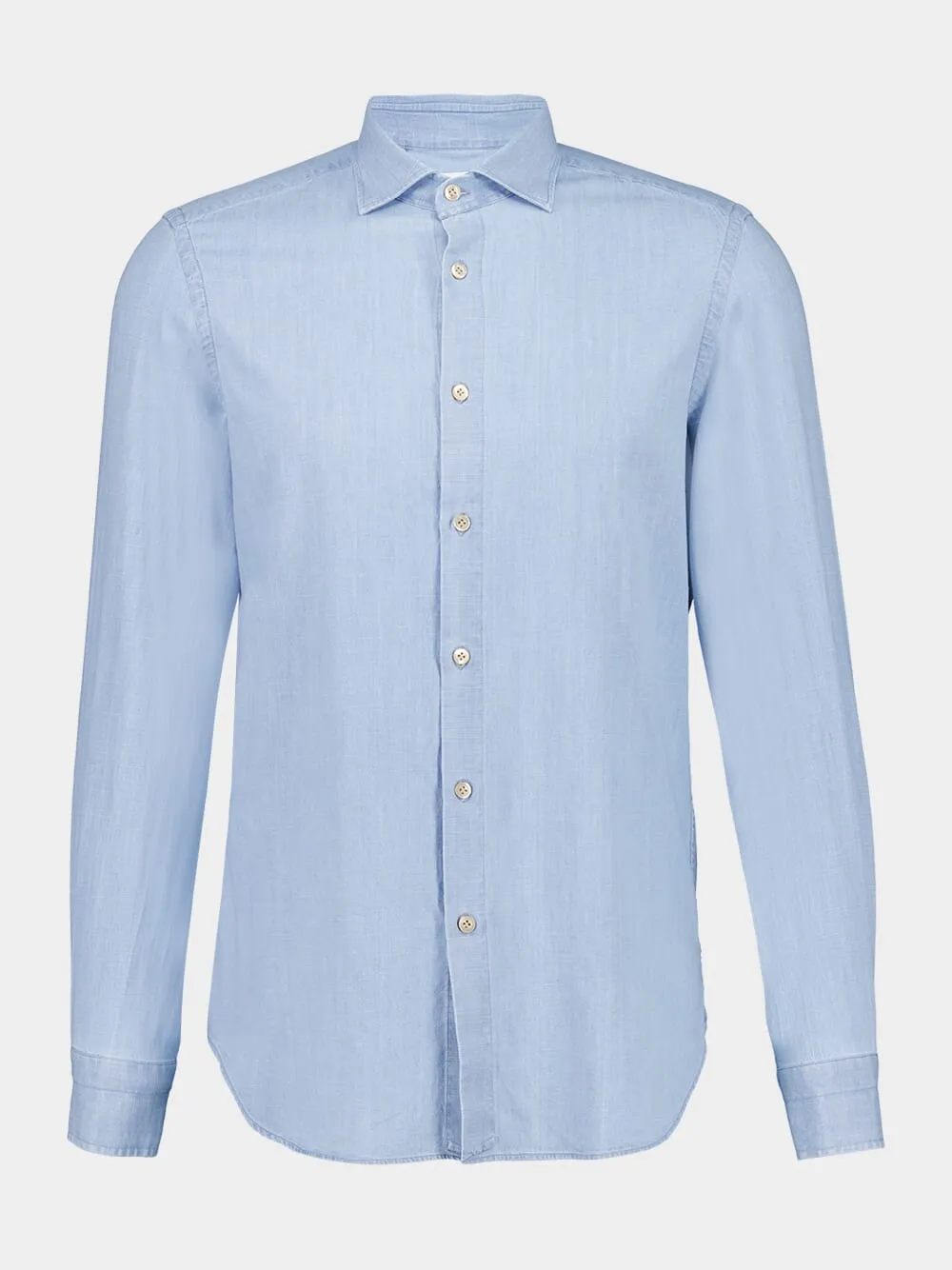 Light Blue Regular Fit Cotton Shirt sold by Fashion Clinic