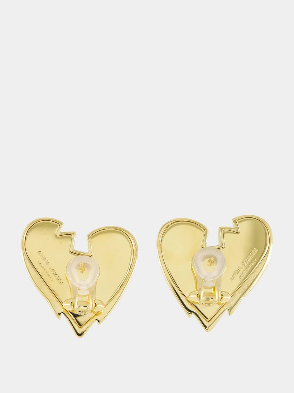 Gold Heartbreaker Heart Earrings sold by Fashion Clinic product image thumbnail 2