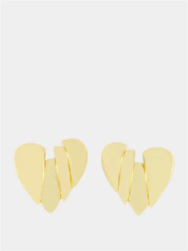 Gold Heartbreaker Heart Earrings sold by Fashion Clinic