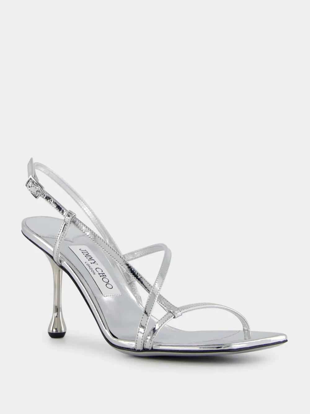 Etana Silver Metallic Leather Sandals sold by Fashion Clinic product image thumbnail 3