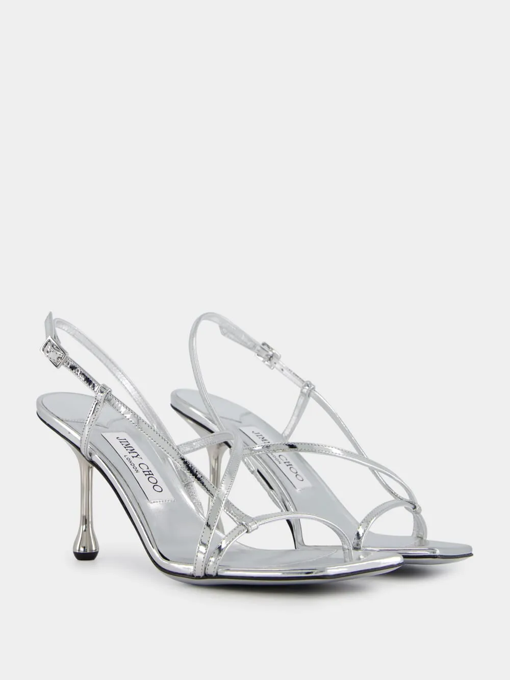 Etana Silver Metallic Leather Sandals sold by Fashion Clinic product image thumbnail 4