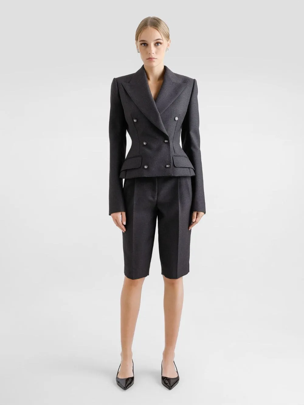 Gray Double-Breasted Dolce Jacket sold by Fashion Clinic