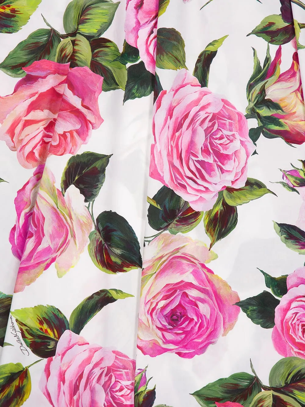 White Midi Skirt with Pink Floral Print sold by Fashion Clinic product image thumbnail 4