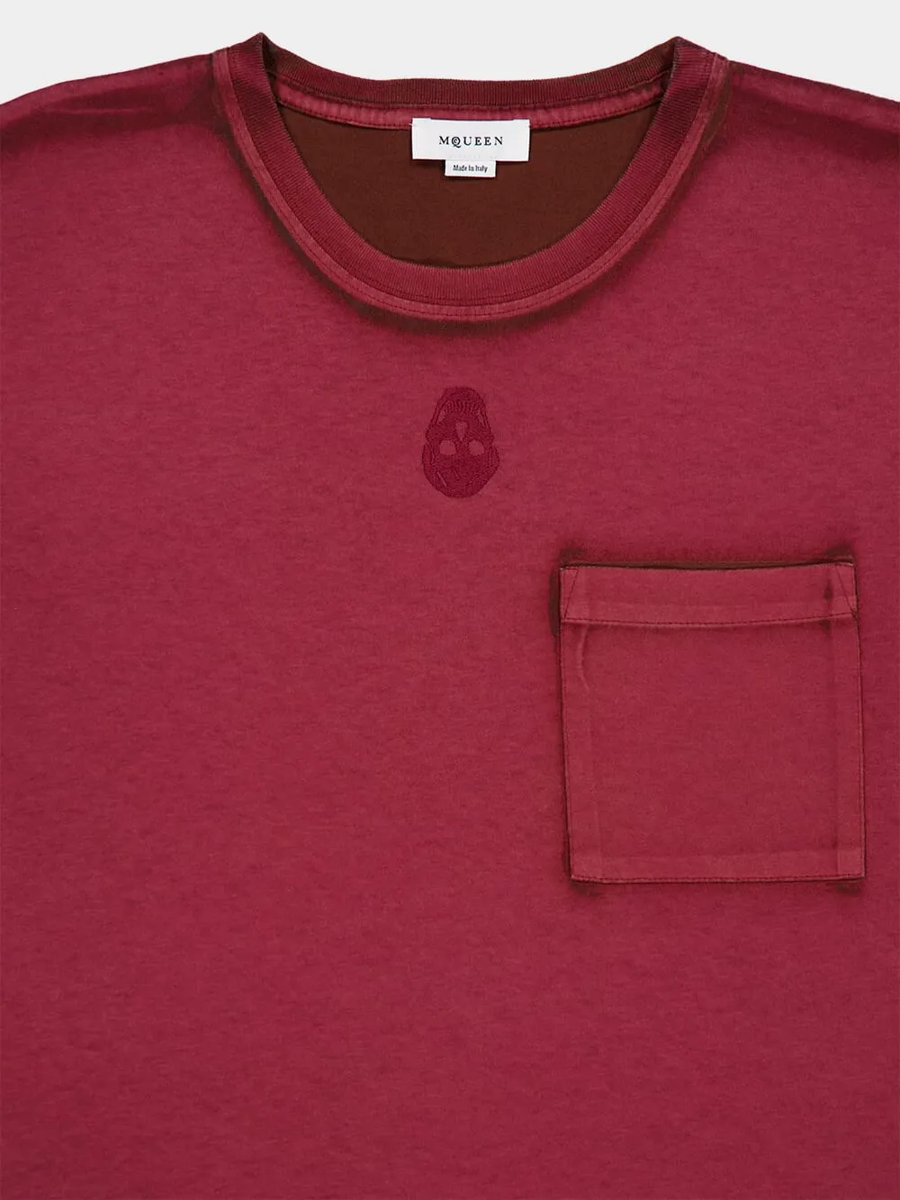 Men's Rust Bordeaux Skull T-Shirt sold by Fashion Clinic product image thumbnail 3