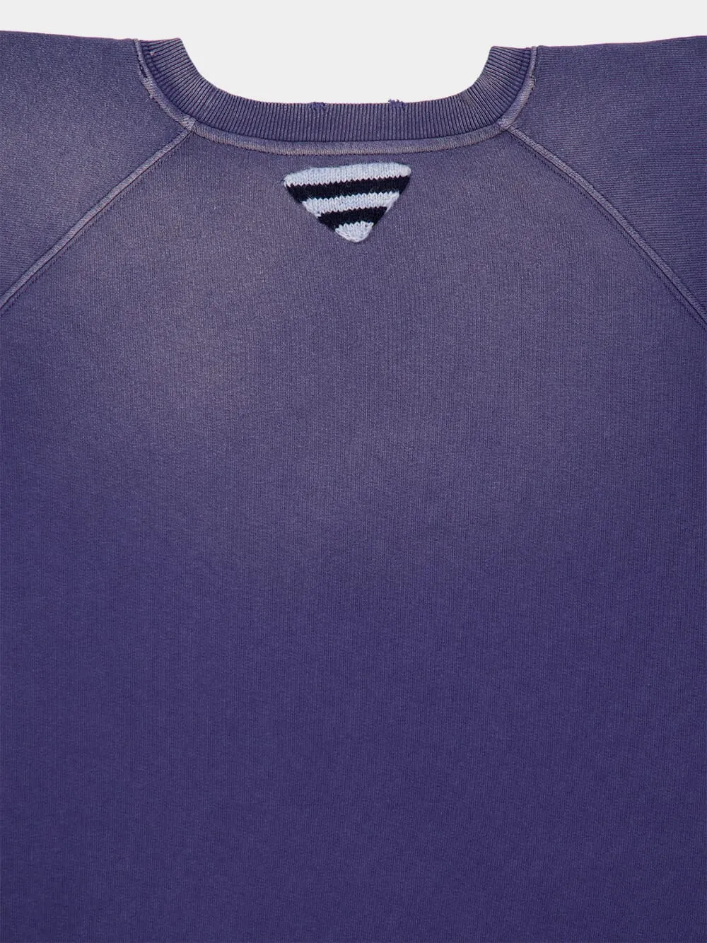 Navy Blue Cotton T-Shirt with Logo Print sold by Fashion Clinic product image thumbnail 4