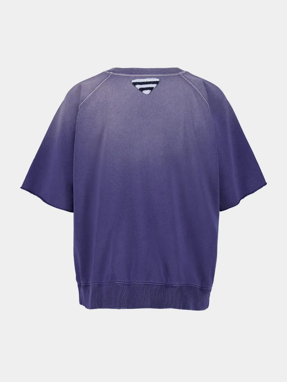 Navy Blue Cotton T-Shirt with Logo Print sold by Fashion Clinic product image thumbnail 2