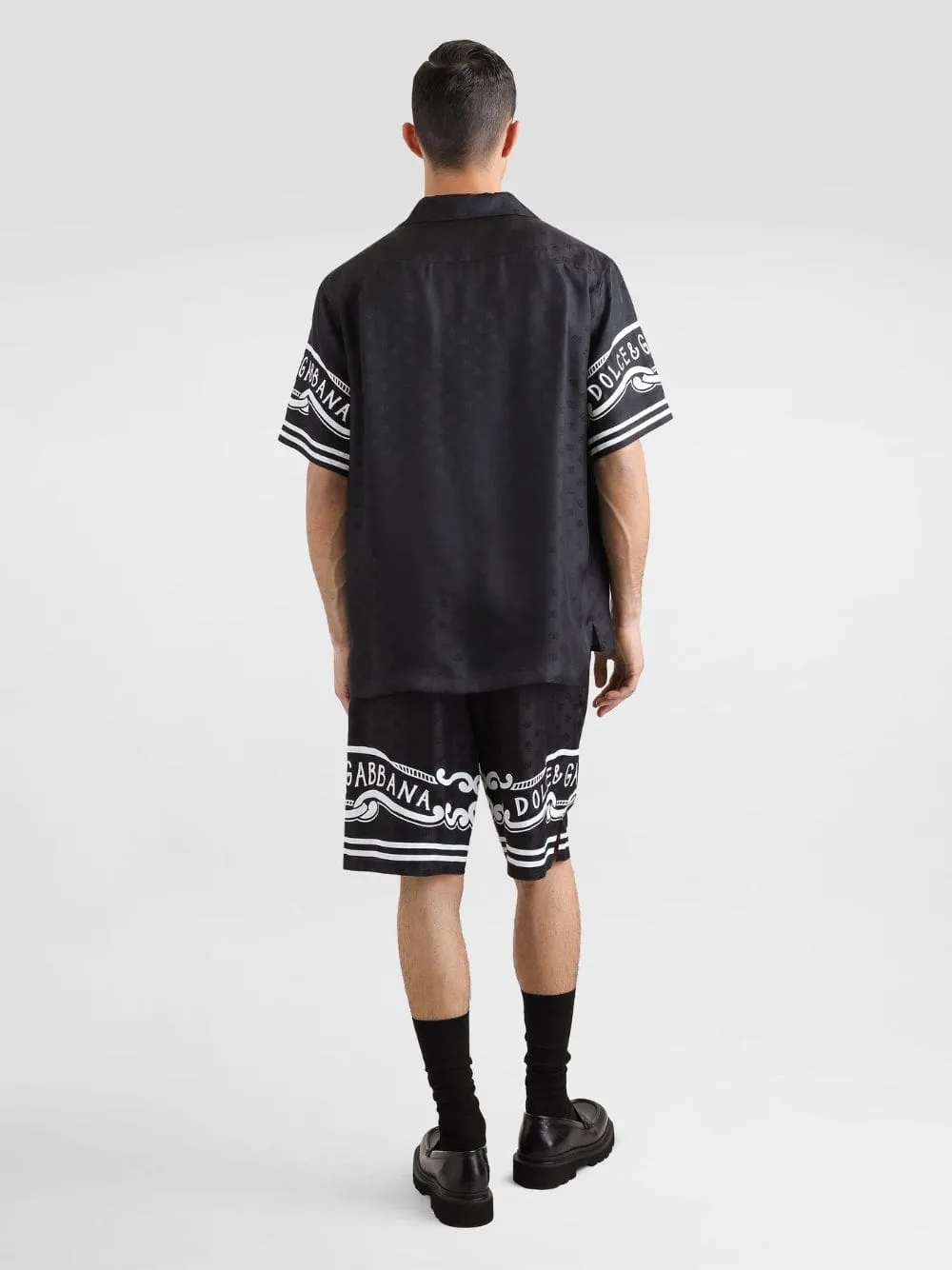 Black Silk Hawaiian Shirt with Bandanna Print sold by Fashion Clinic product image thumbnail 3