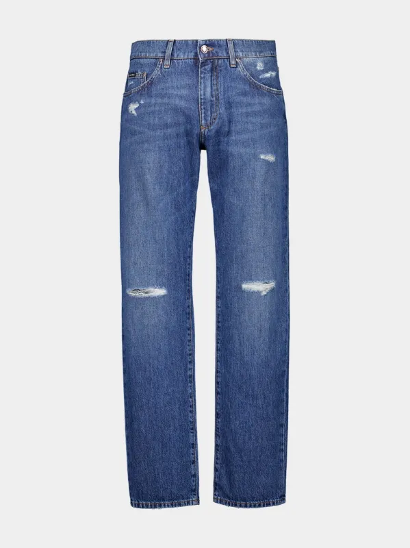 Blue Classic Cotton Jeans with Tag made by Dolce & Gabanna