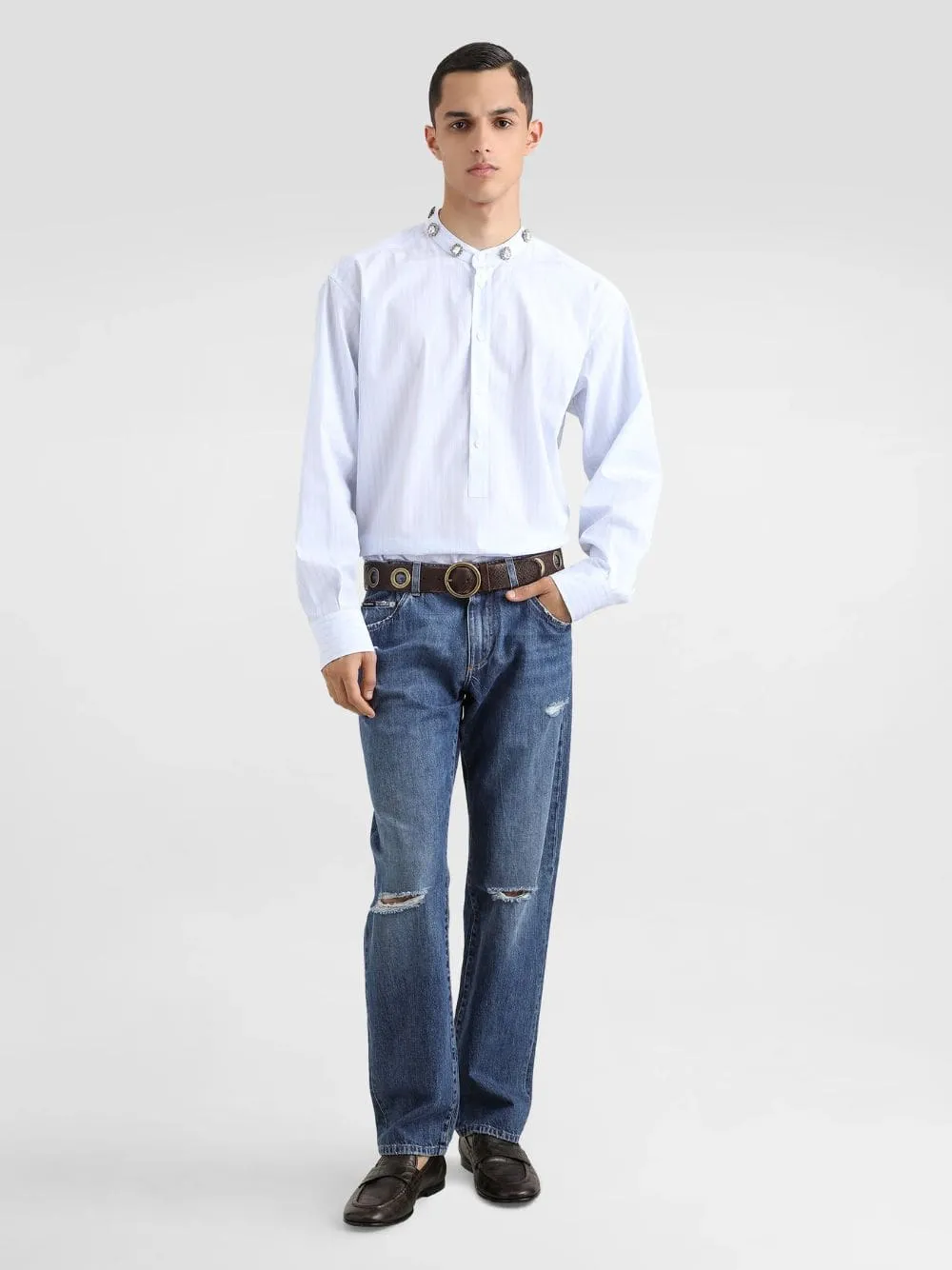 Blue Classic Cotton Jeans with Tag sold by Fashion Clinic product image thumbnail 2