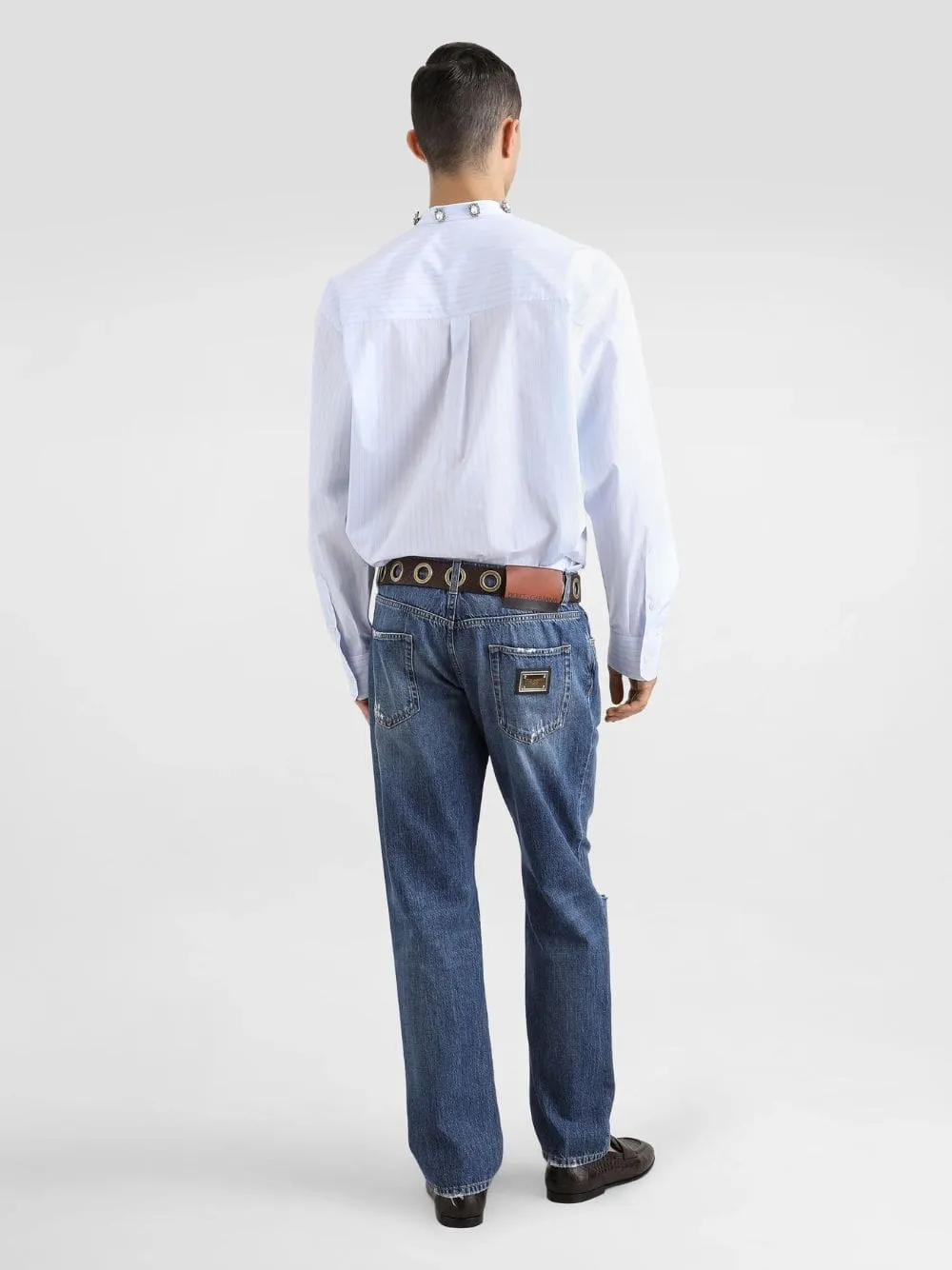 Blue Classic Cotton Jeans with Tag sold by Fashion Clinic product image thumbnail 4
