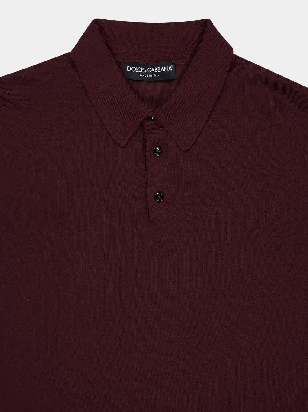Burgundy Short Sleeve Cashmere Polo sold by Fashion Clinic product image thumbnail 3