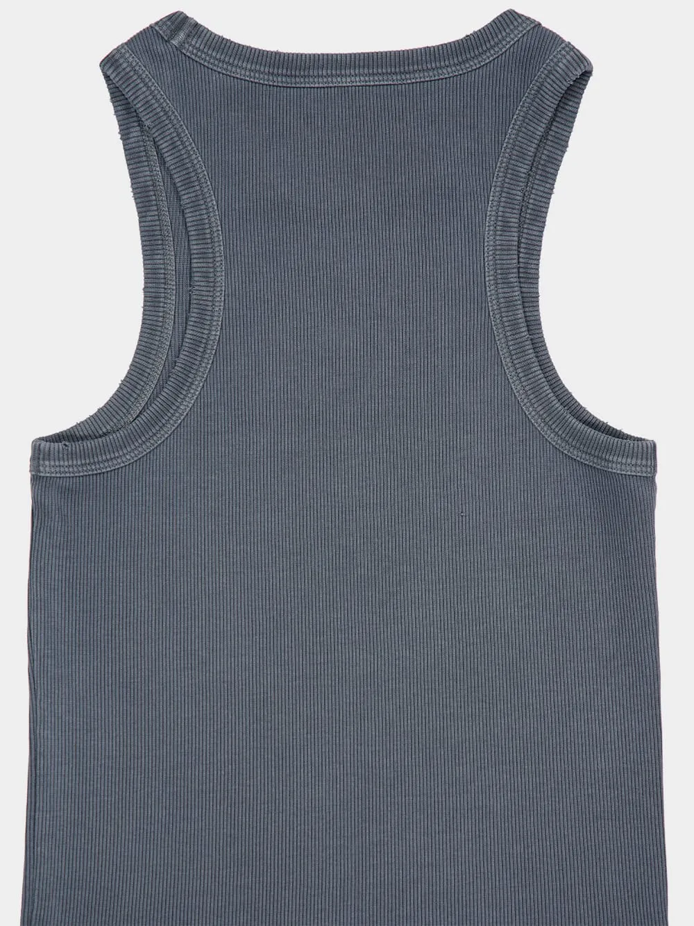Grey Ribbed Knit Tank Top sold by Fashion Clinic product image thumbnail 4