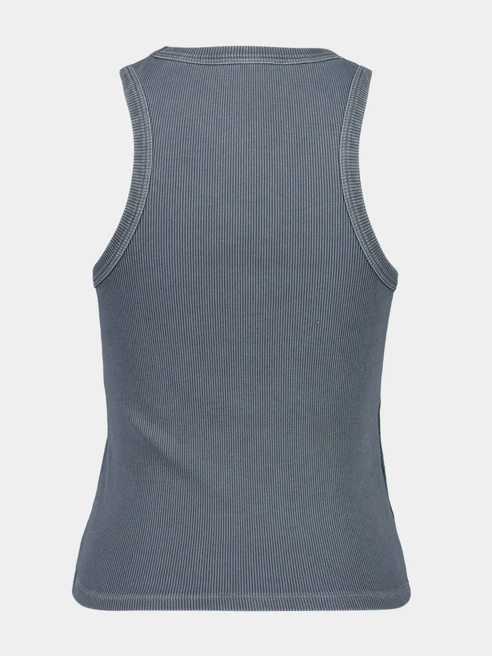 Grey Ribbed Knit Tank Top sold by Fashion Clinic product image thumbnail 2