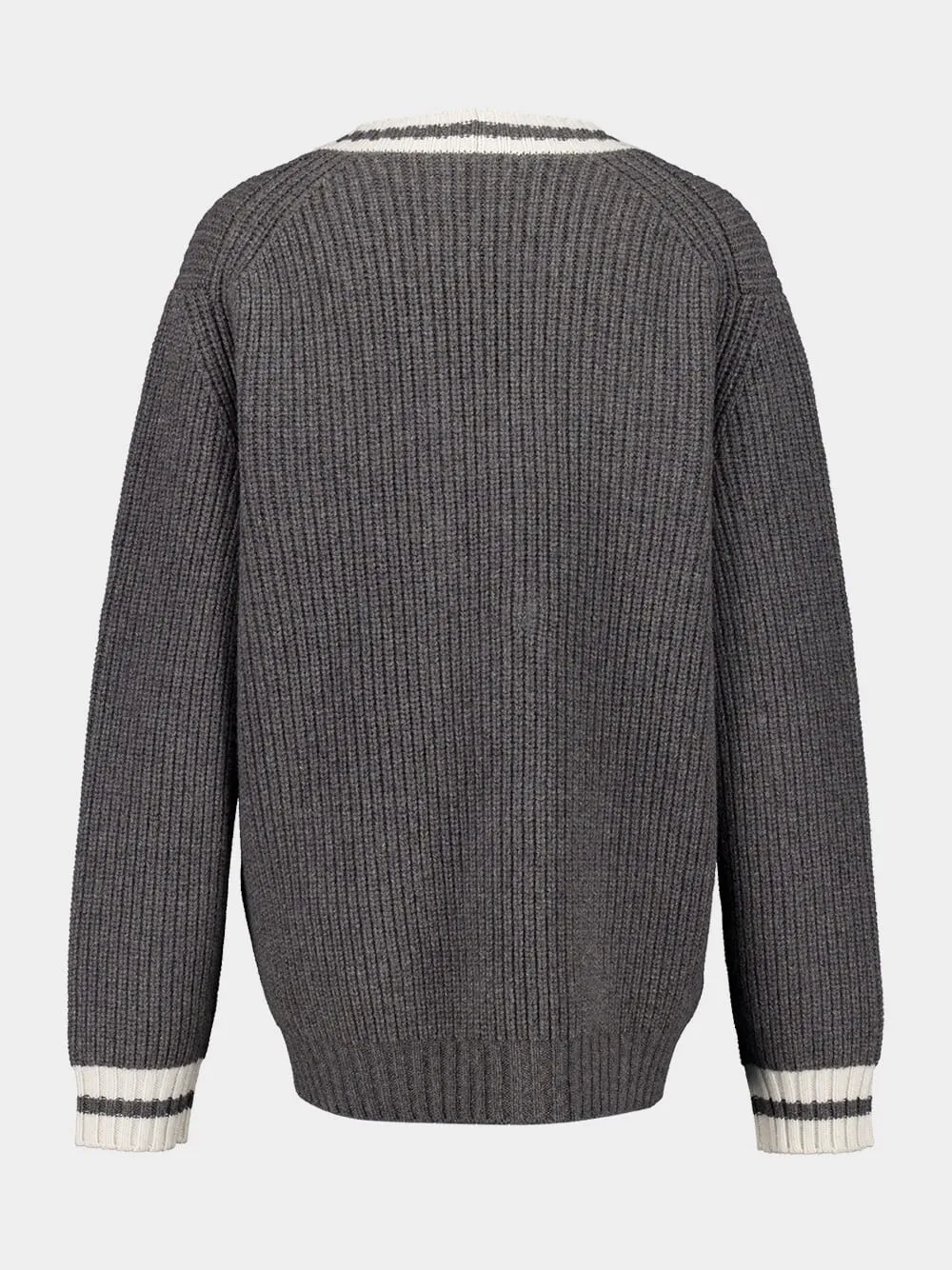 Grey Cashmere Knit Cardigan sold by Fashion Clinic product image thumbnail 2
