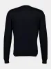 Black Fine Gauge Wool Crew Neck Sweater sold by Fashion Clinic