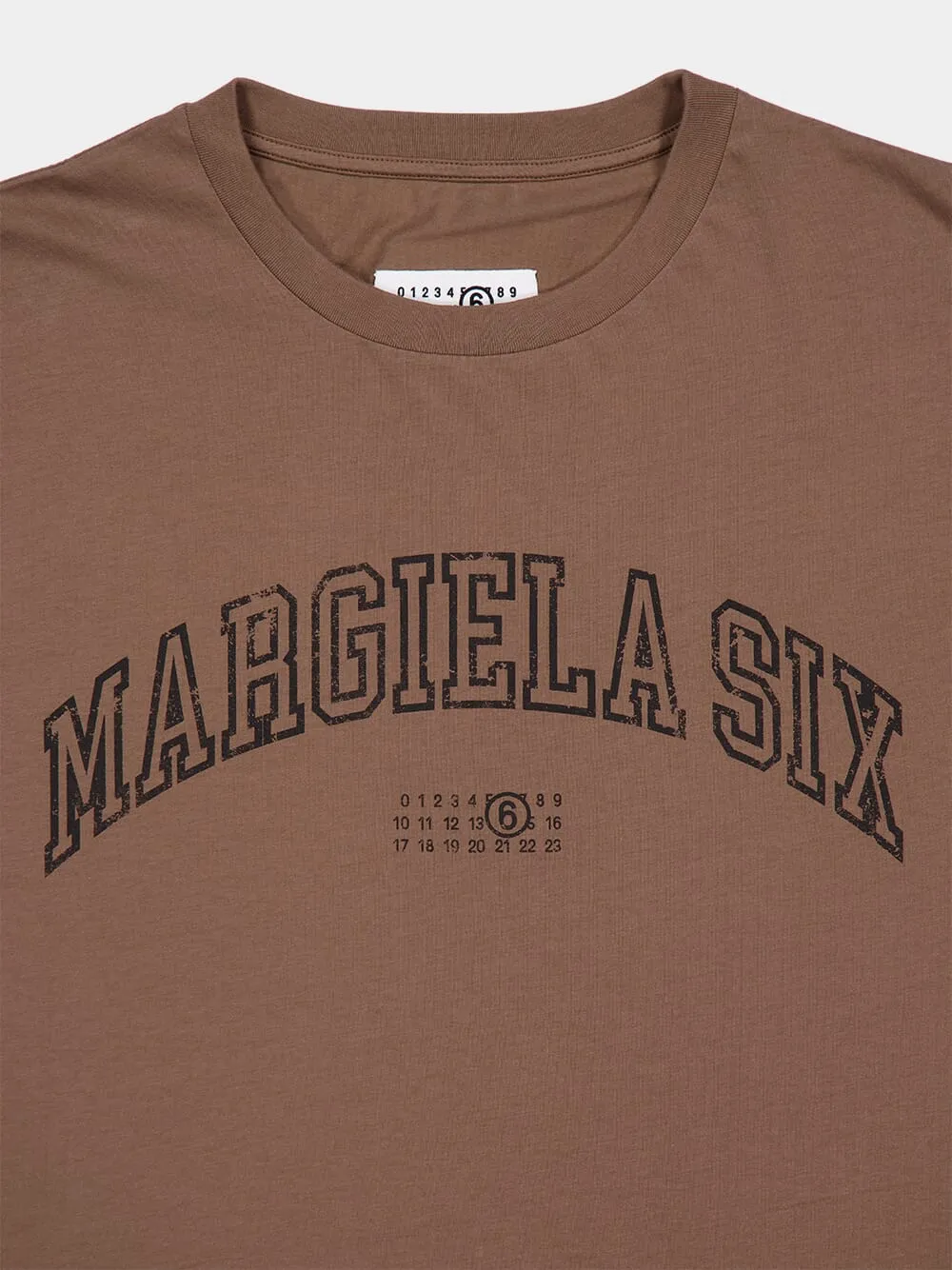 Light Brown Varsity Print T-Shirt sold by Fashion Clinic product image thumbnail 3