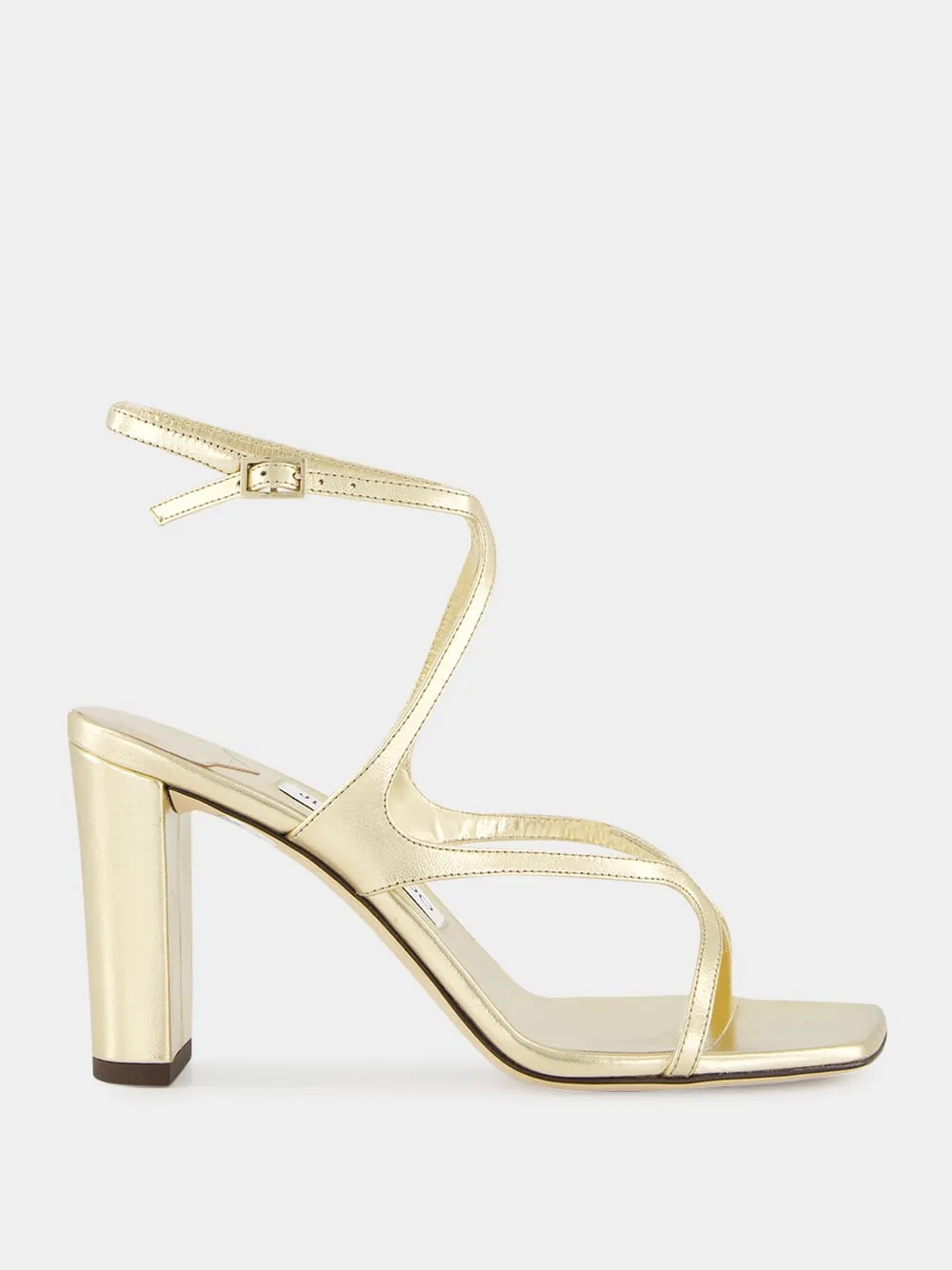 Gold Azie Metallic Nappa Leather Sandals sold by Fashion Clinic