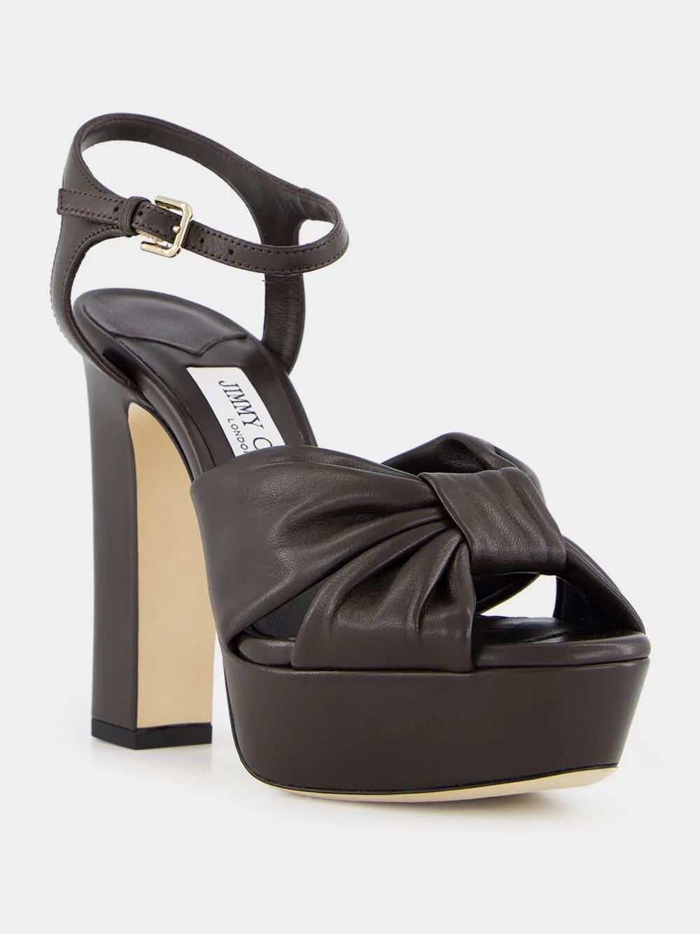 Black Heloise Nappa Leather Platform Sandals sold by Fashion Clinic product image thumbnail 3