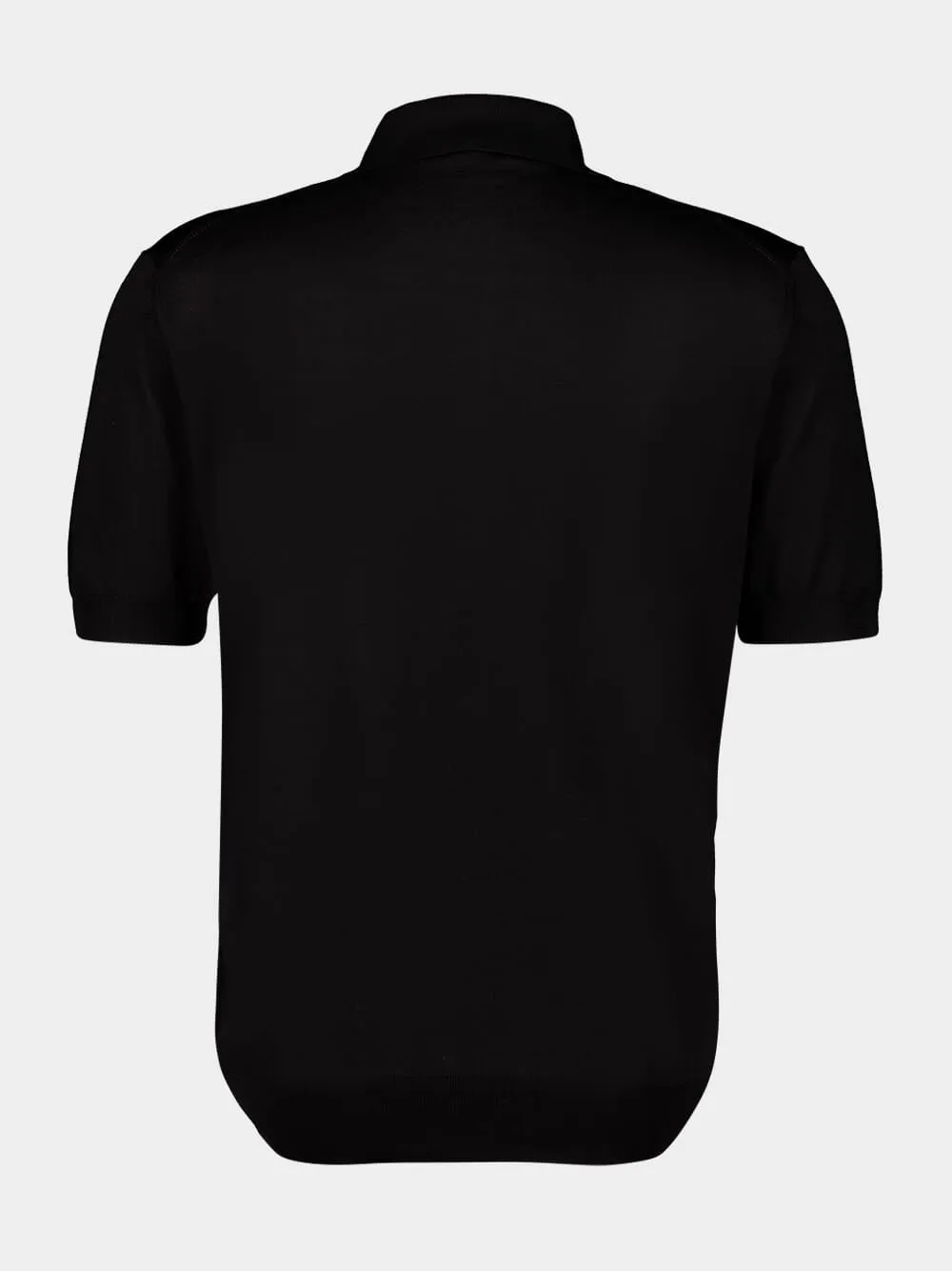 Black Silk Polo Shirt sold by Fashion Clinic product image thumbnail 2
