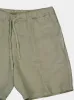 Cactus Green Linen Bermuda Shorts sold by Fashion Clinic