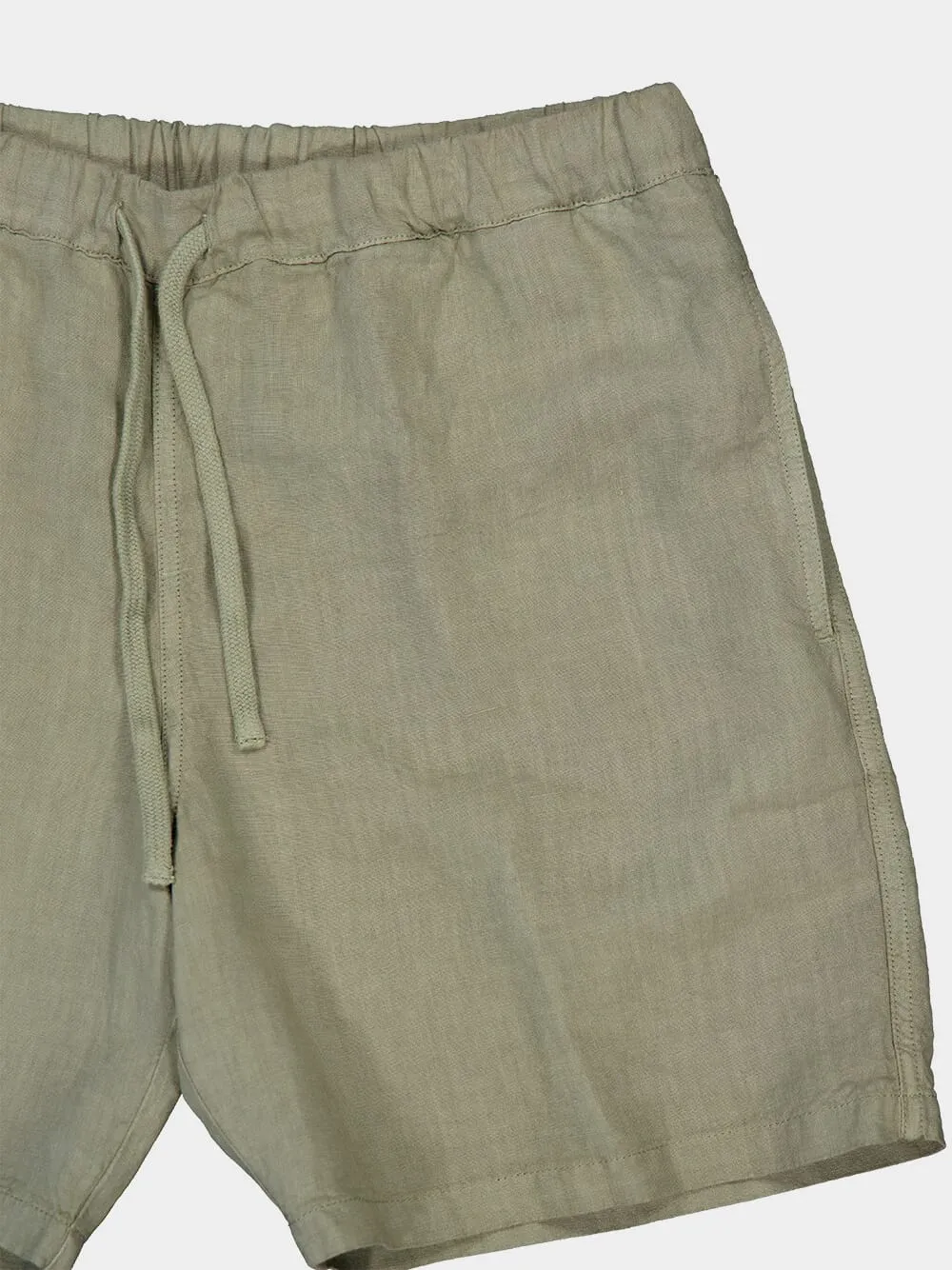 Cactus Green Linen Bermuda Shorts sold by Fashion Clinic product image thumbnail 3