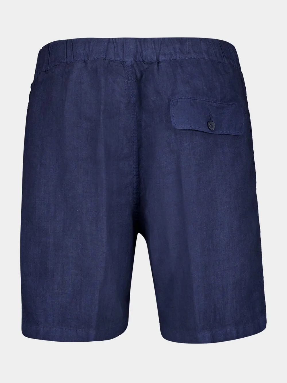 Navy Blue Linen Bermuda Shorts sold by Fashion Clinic product image thumbnail 2