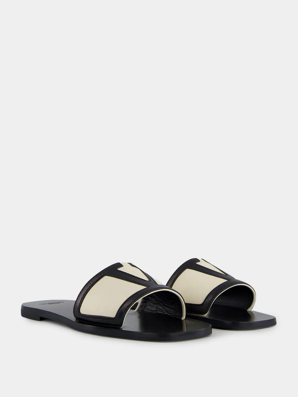Black VG Viva Superstar Leather Slides sold by Fashion Clinic product image thumbnail 3