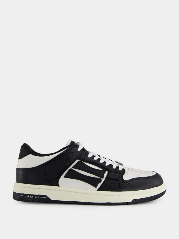 Black and White Skel Low Sneakers sold by Fashion Clinic