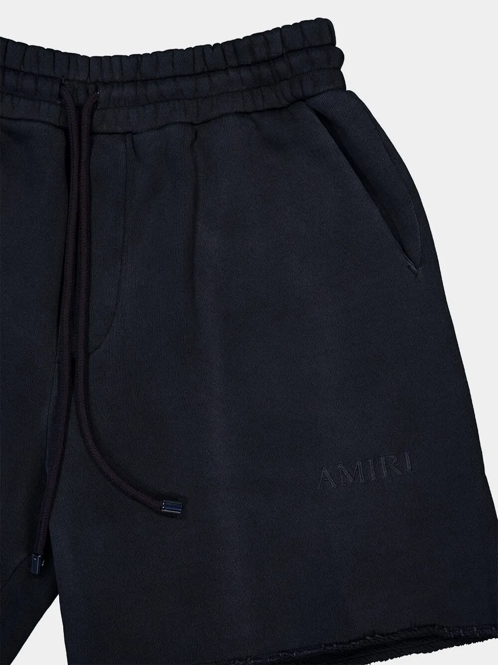 Black Vintage Cotton Sweatshorts sold by Fashion Clinic product image thumbnail 3
