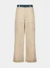 Beige Cargo Pants with Stitch Detailing sold by Fashion Clinic