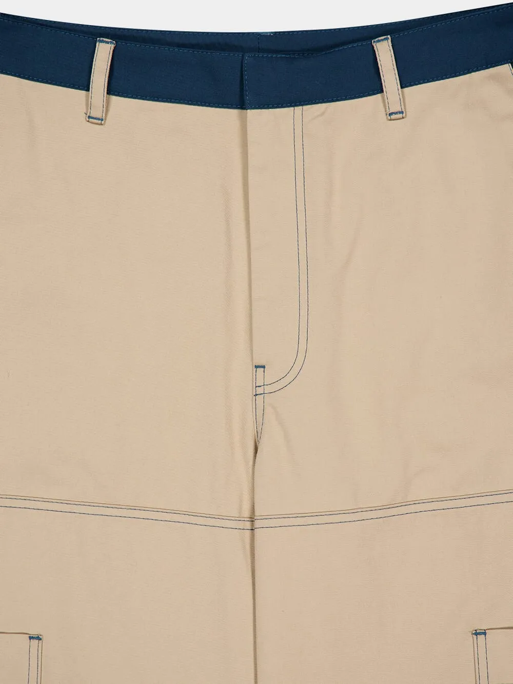 Beige Cargo Pants with Stitch Detailing sold by Fashion Clinic product image thumbnail 5