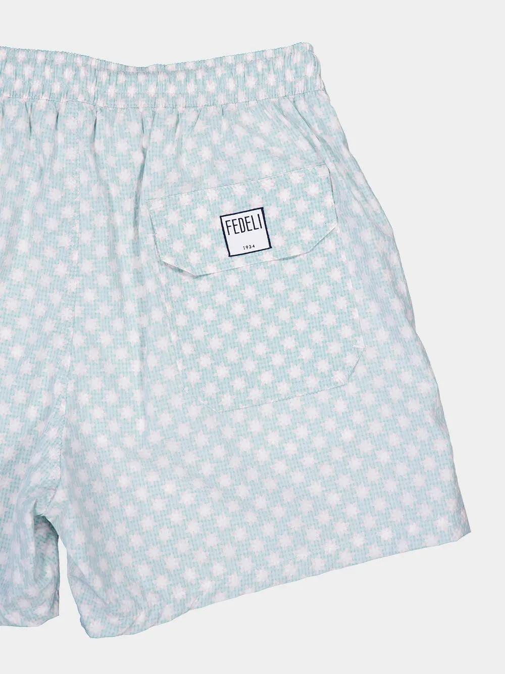 Light Green Patterned Swim Shorts sold by Fashion Clinic product image thumbnail 4