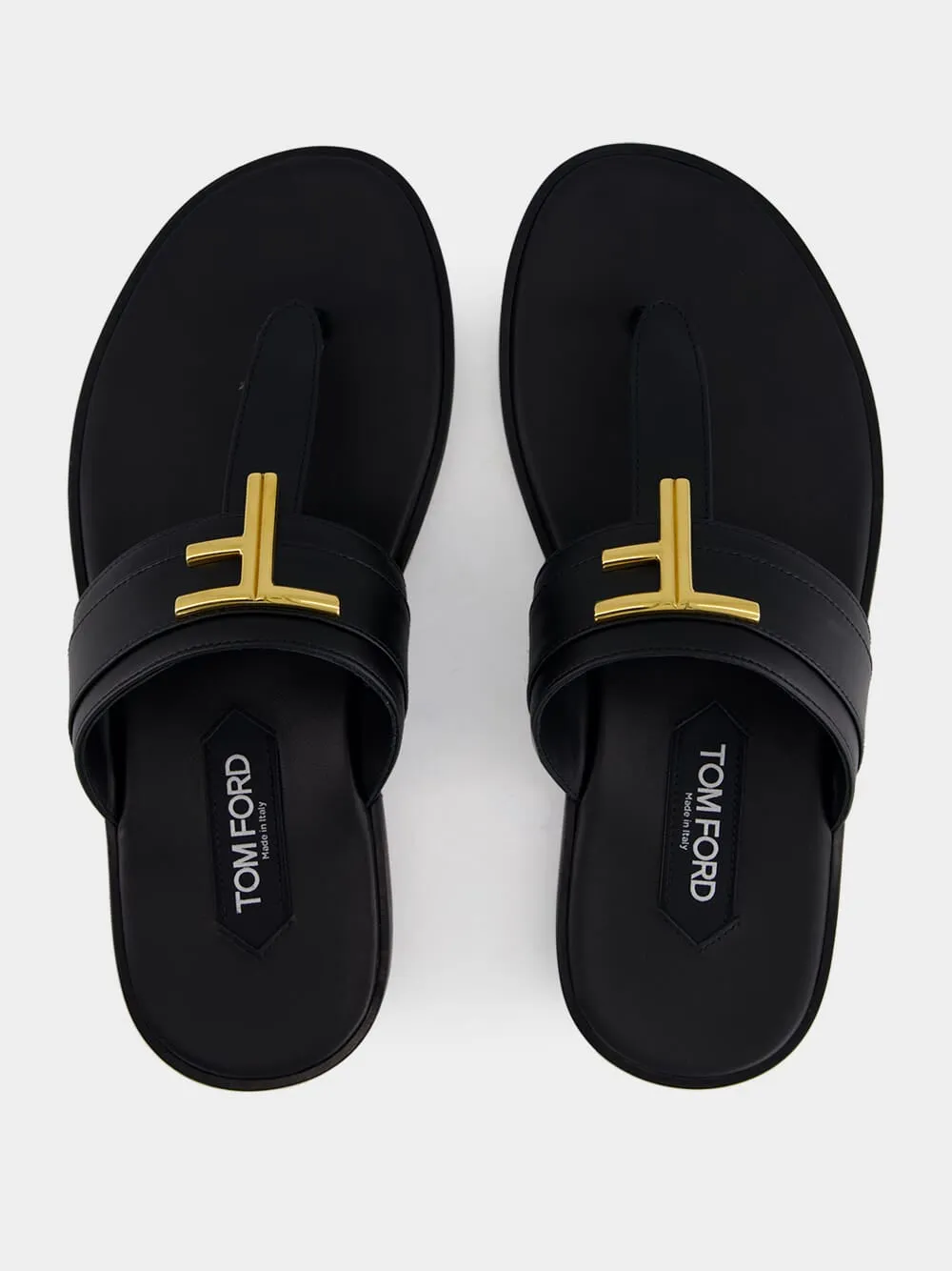 Black Smooth Leather Sandals sold by Fashion Clinic product image thumbnail 4