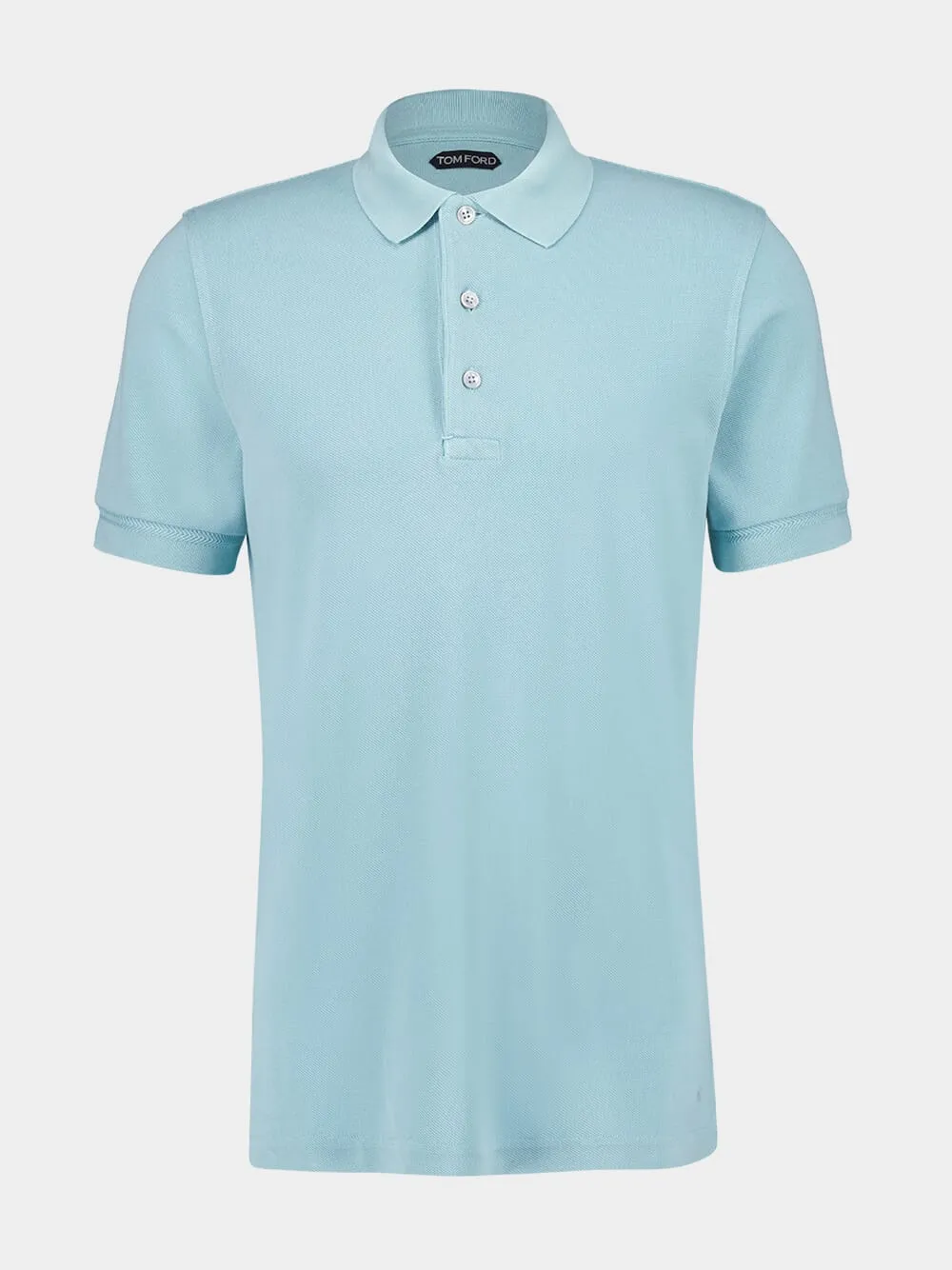 Dusty Blue Piqué Polo sold by Fashion Clinic