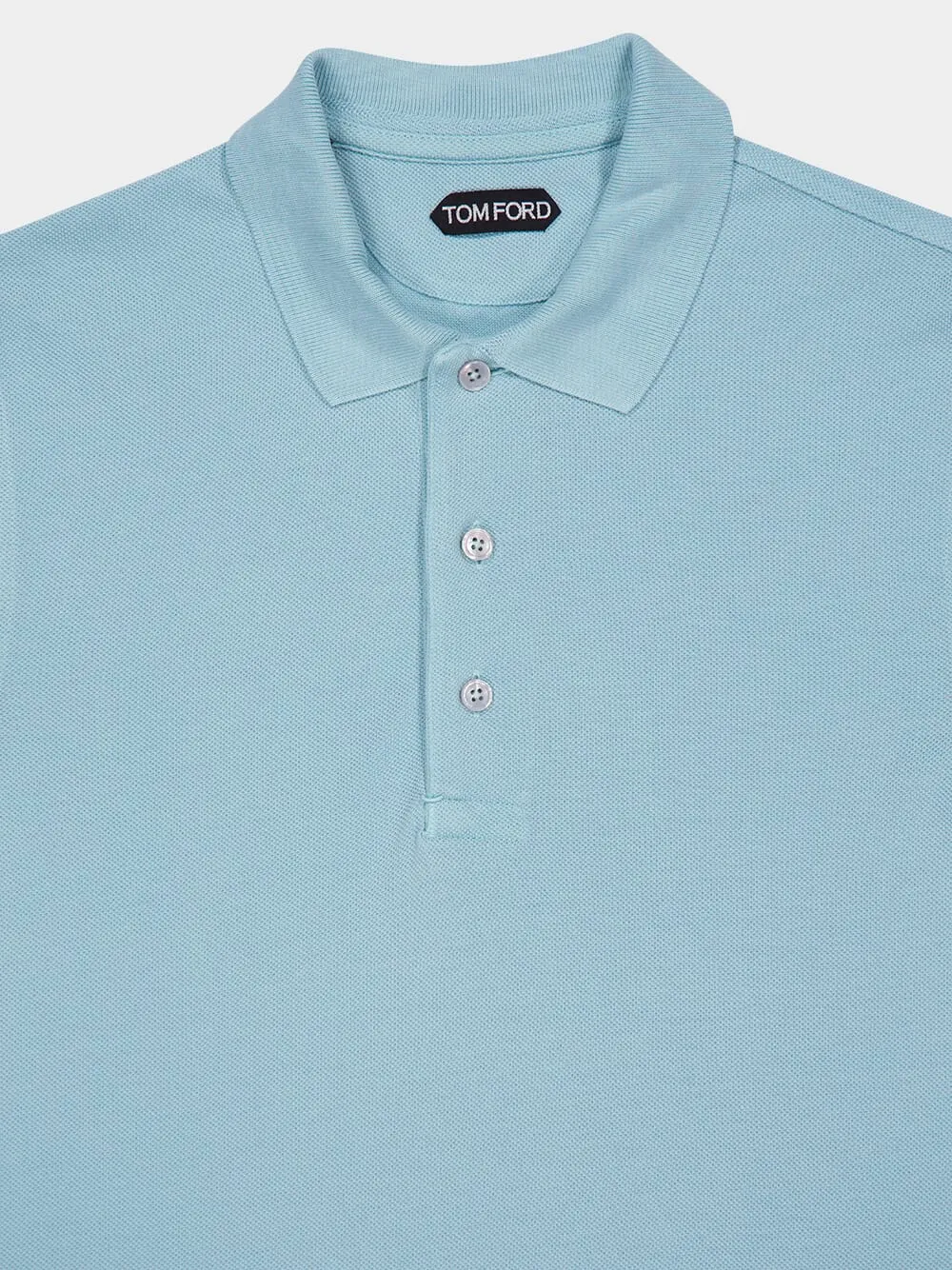 Dusty Blue Piqué Polo sold by Fashion Clinic product image thumbnail 3