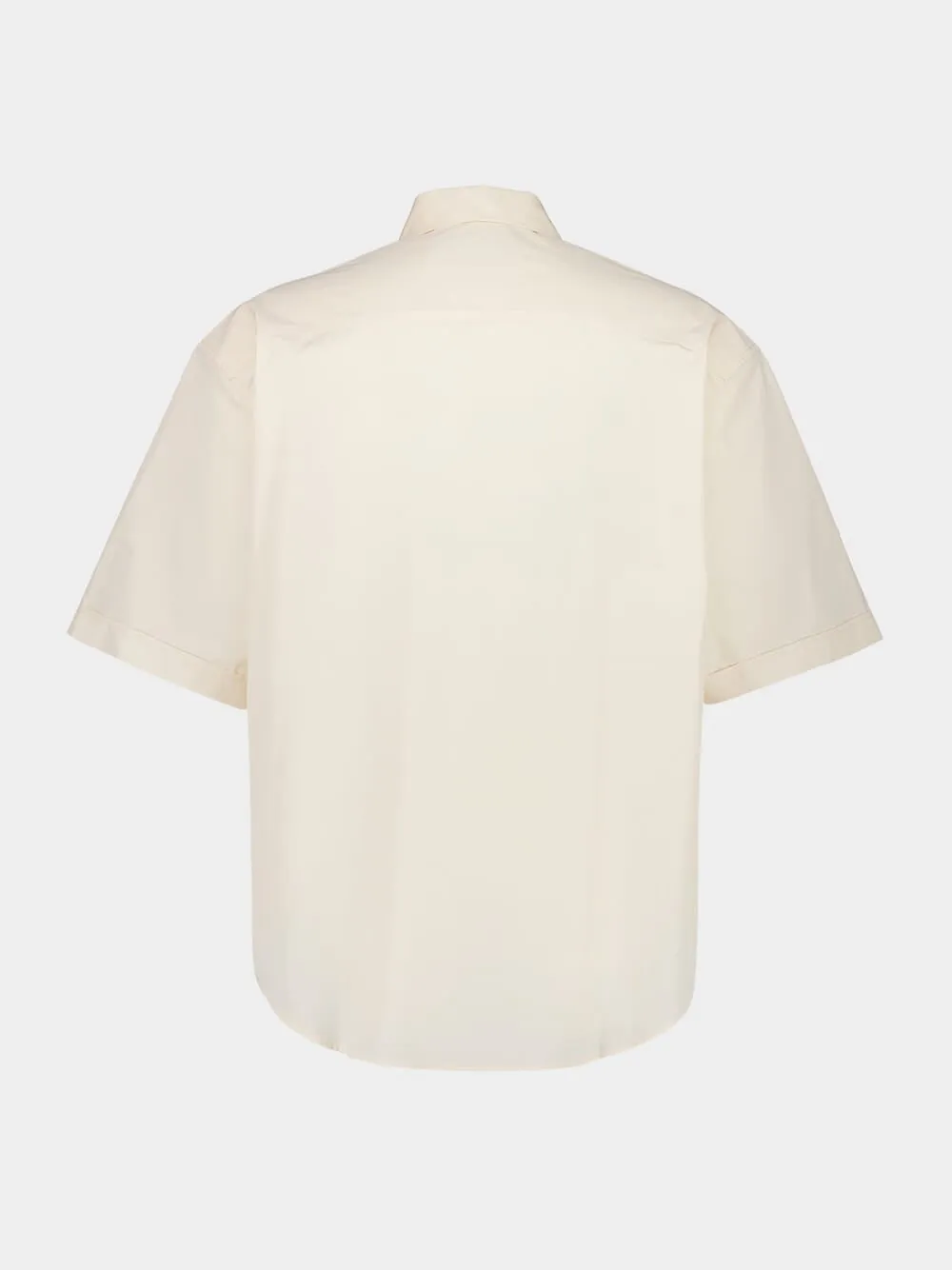 Cream Cotton Poplin Boxy Fit Short Sleeve Shirt sold by Fashion Clinic product image thumbnail 2