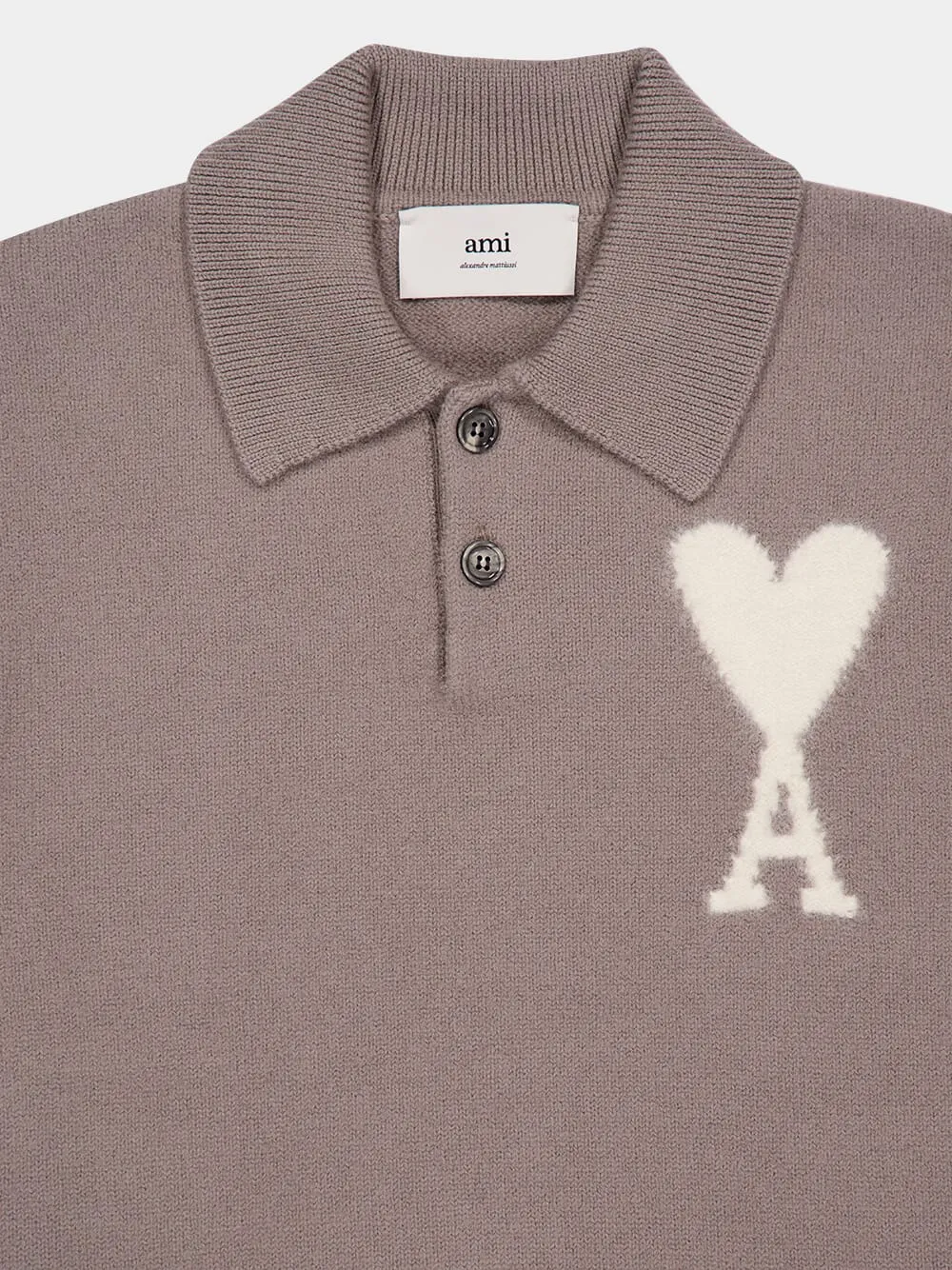 Taupe Wool Polo sold by Fashion Clinic product image thumbnail 3
