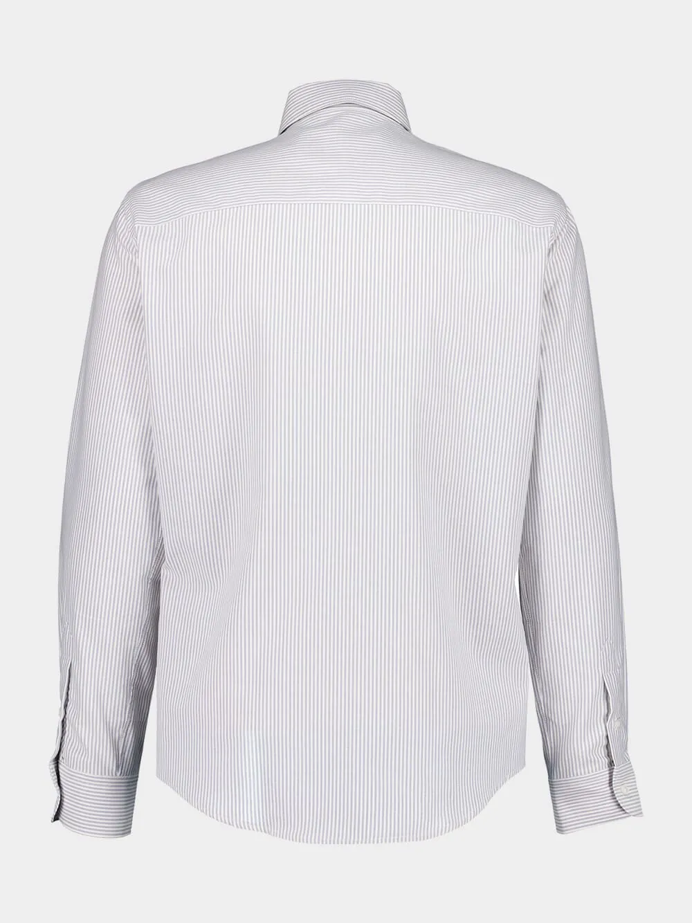 Light Blue and White Striped Button Down Cotton Shirt sold by Fashion Clinic product image thumbnail 2