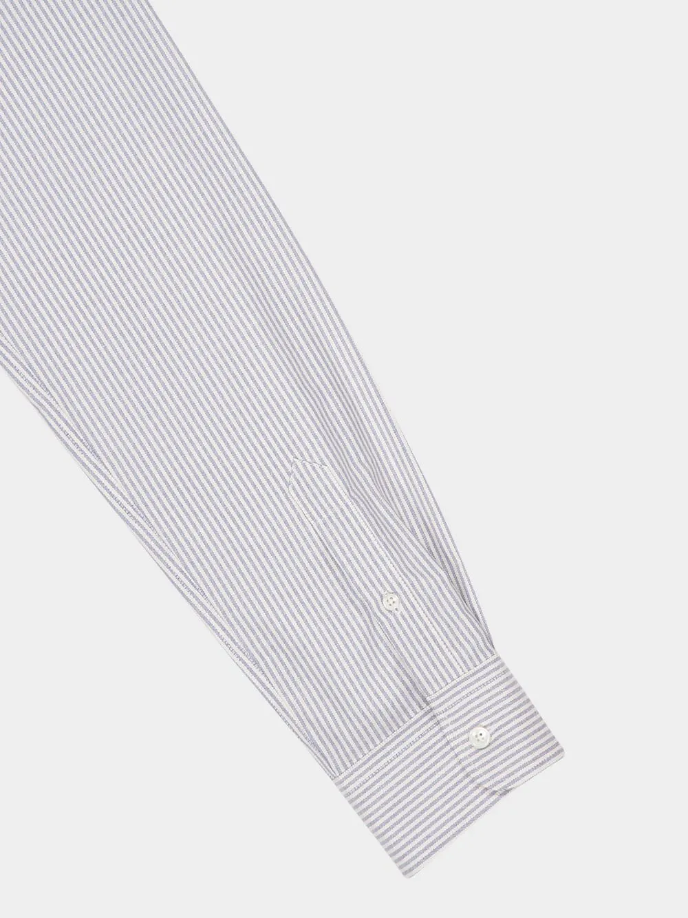 Light Blue and White Striped Button Down Cotton Shirt sold by Fashion Clinic product image thumbnail 4