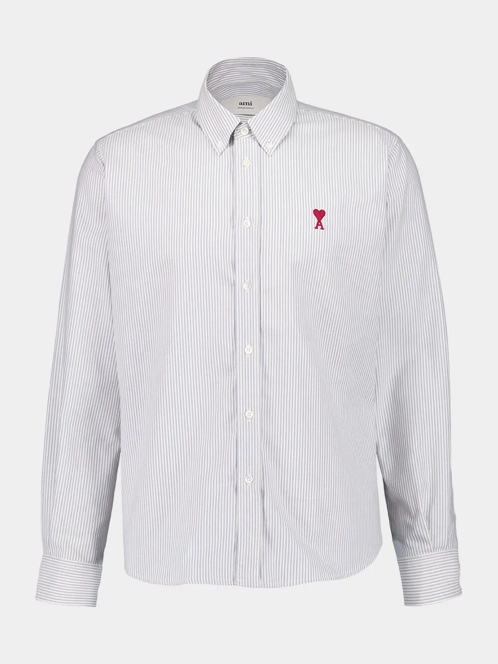 Light Blue and White Striped Button Down Cotton Shirt sold by Fashion Clinic