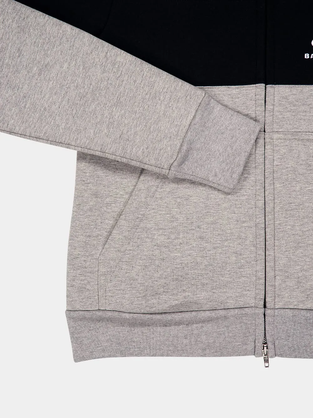 Grey Logo Embroidered Zipped Sweatshirt sold by Fashion Clinic product image thumbnail 4