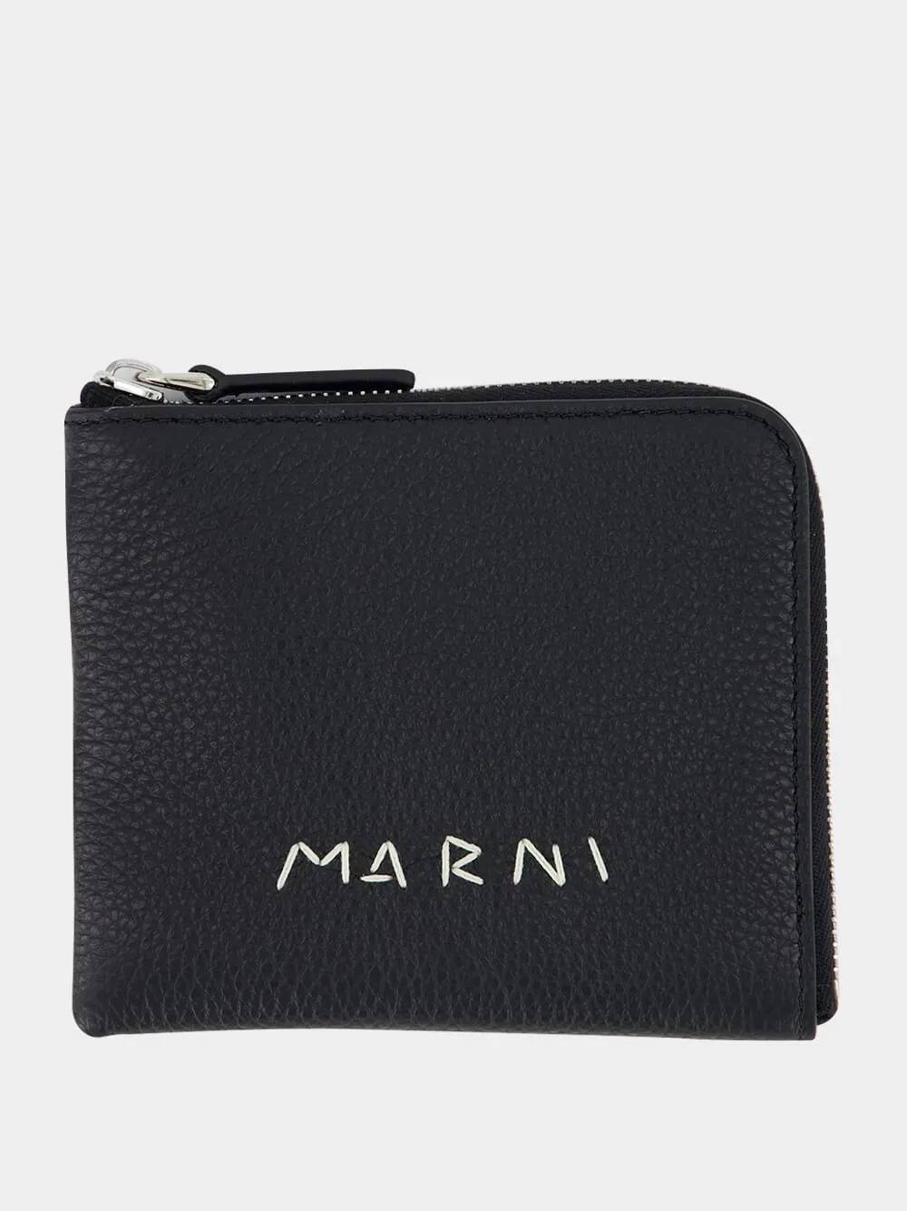 Black Leather Zip-Around Wallet sold by Fashion Clinic