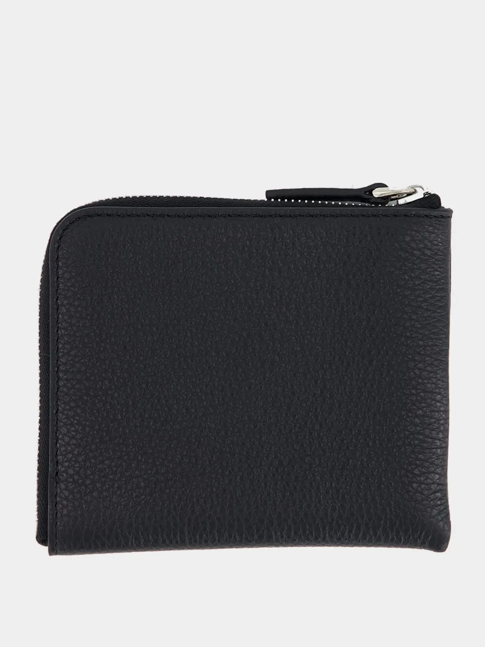 Black Leather Zip-Around Wallet sold by Fashion Clinic product image thumbnail 2