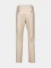 Beige Cotton Satin Chino Trousers sold by Fashion Clinic