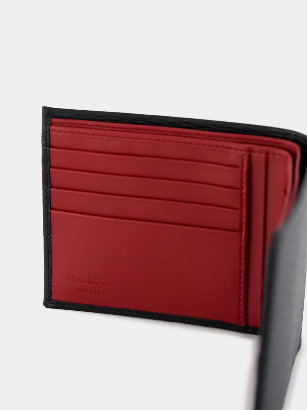 Black Gancini Hammered Leather Wallet sold by Fashion Clinic product image thumbnail 4